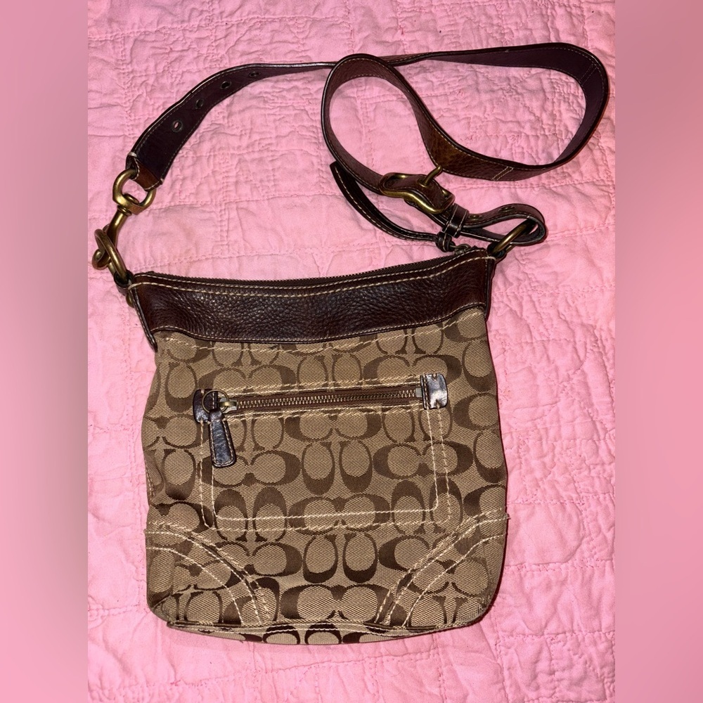 Coach Y2K 90s Monogram Shoulder Bag Purse Mint Condition